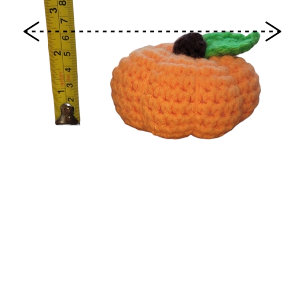 Crochet Small Pumpkin Halloween Thanksgiving Autumn - Picture 2 of 6
